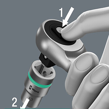 Набор инструмента WERA 8100 SA 7 Zyklop Metal 1/4" 28 ед. 6PT (05004017001)