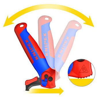 Ніж для зняття ізоляції двофункційний KNIPEX 146 мм (16 50 145 SB)