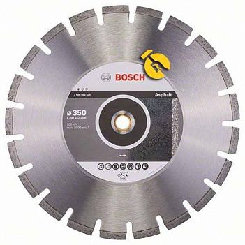 Диск алмазний сегментований Bosch Standard for Asphalt 350х20/25,4 мм (2608602625)