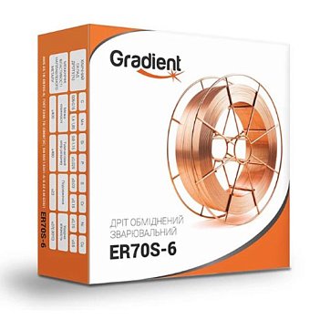 Дріт зварювальний обміднений Gradient ER70S-6 2,0 мм 15,0 кг (GWC2015)