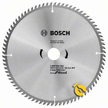 Диск пильный по дереву Bosch Eco for Wood 254x30 (2608644384)
