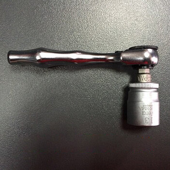 Тріскачка з бітотримачем WERA 8001 A SB Zyklop mini 1/4" 60 зубца з перехідником (05073230001)