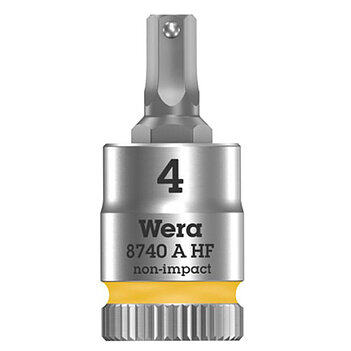 Головка торцева з бітою Hex WERA Zyklop 8740 A HF 1/4" 4 мм з фіксувальною функцією (05003333001) Головка торцева з бітою Hex WERA Zyklop 8740 A HF 1/4" 4 мм з фіксувальною функцією (05003333001)