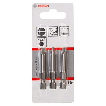 Бита Slotted Bosch Extra Hard 1/4" SL5,5 3 шт. (2607001479)