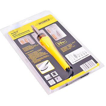 Паяльник электрический стержневой Work's W07115 30 Вт с аксессуарами (74001)