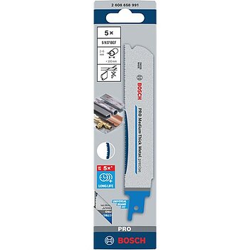 Полотно пильное по металлу Bosch PRO Medium-Thick Metal precise S937BEF 150 мм 5 шт. (2608658991)