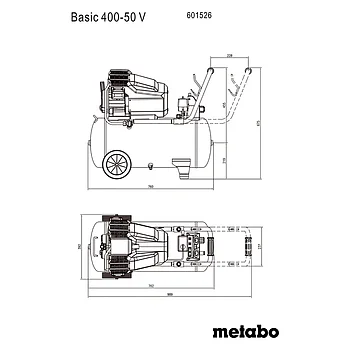 Компресор масляний Metabo Basic 400-50 V (601526000)