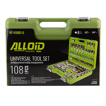 Набор инструмента Alloid 1/2", 1/4" 108 шт. 6РТ (НГ-4108П-6)
