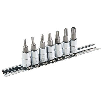 Набір головок біта Torx TOPEX Cr-V 1/4" 7 шт. (39D378)