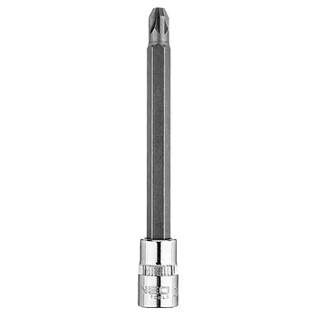 Головка торцева з бітою Pozidriv подовжена Neo Tools Cr-V 1/4" PZ3 (10-339)