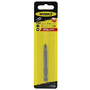 Бита магнитная Phillips Work's 1/4" PH2 1 шт. (118486)