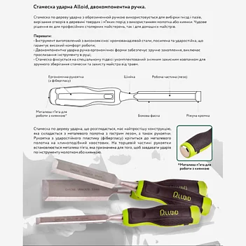 Стамеска ударная Alloid 25 мм (WC-4025)