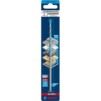 Сверло универсальное Bosch CYL-9 Multi Construction 5 х 150 мм 1 шт. (2608900607)