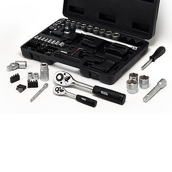 Набір інструментів MASTERTOOL Cr-V 1/4", 1/2" 72 шт. 6PT (78-7072)