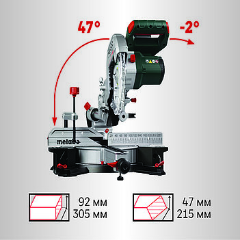 Пила торцовочная аккумуляторная Metabo KGS 18 LTX BL 254 (614254810)