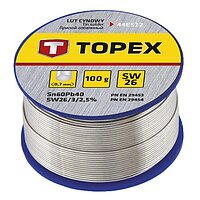 Припой TOPEX Sn60Pb40 0,7 мм 100 г с флюсом (44E512)