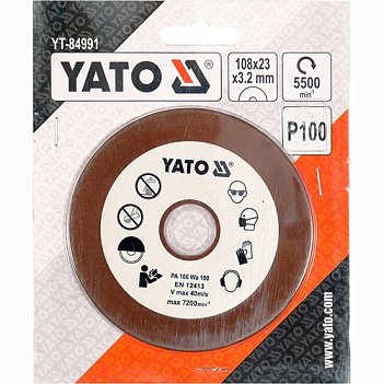 Диск заточной для цепи Yato 108х3,2х23 мм (YT-84991)
