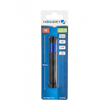 Бита ударная магнитная Hex Hoegert S2 1/4" H6 2 шт. (HT1S703)