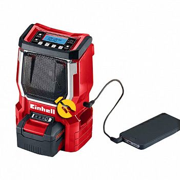 Радиоприемник аккумуляторный Einhell TE-CR 18 Li-Solo (3408015) - без аккумулятора и зарядного устройства
