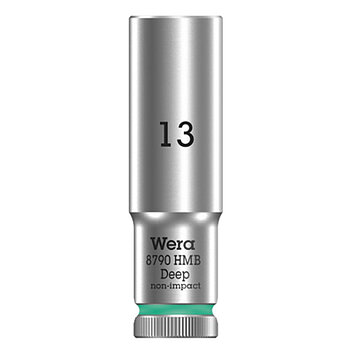 Головка торцевая 6-гранная удлиненная WERA 8790 HMB Deep Cr-V 3/8" 13 мм (05004535001)