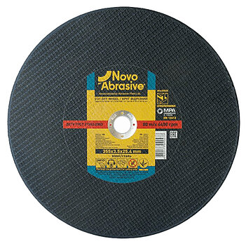 Круг отрезной по металлу NOVOABRASIVE 355x3,5x25,40мм (WM35535)