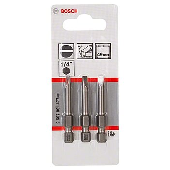 Бита Slotted Bosch Extra Hard 1/4" SL4,5 3 шт. (2607001477)