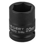 Головка торцева 6-гранна ударна Hoegert Cr-Mo 1/2" 20 мм (HT4R070)