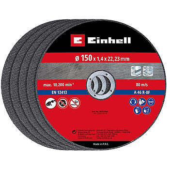 Круг отрезной по металлу Einhell 150x1,4x22,23 мм 5 шт. (711946)