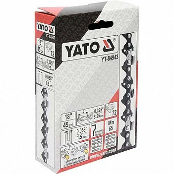 Цепь для пилы Yato 18", 0.325, 1,5 мм, 72DL (YT-84943)