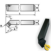 Резец проходной ЧИЗ отогнутый левый (Т5К10) 40х25х200мм (065134)