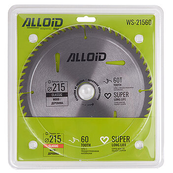 Диск пиляльний по дереву Alloid 215х30,0/25,40 мм (WS-21560)