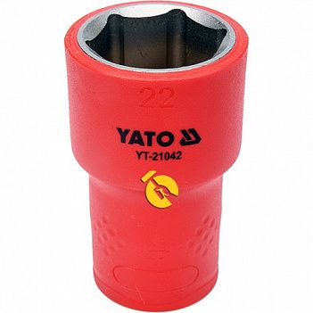 Головка торцева 6-гранна Yato 1/2" 22 мм (YT-21042)