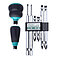 Отвертка трещоточная с набором двухсторонних бит Pro'sKit 10в1 8 шт. (SD-9820)