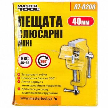 Тиски слесарные MASTERTOOL 40 мм (07-0200)