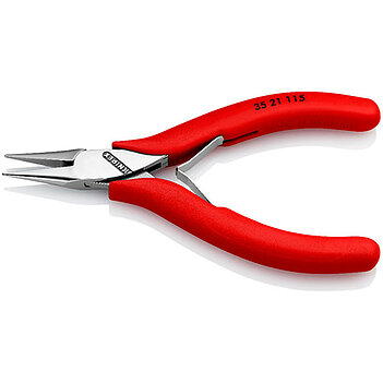 Длинногубцы прямые для электроники мини KNIPEX 115 мм (35 21 115)