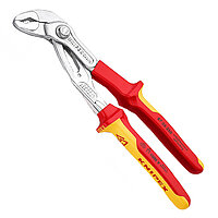 Кліщі переставні KNIPEX Cobra 250 мм з кнопковим фіксатором діелектричні 1000V VDE (7 26 250)