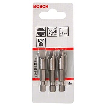 Бита Slotted Bosch Extra Hard 1/4" SL8,0 3 шт. (2607001485)