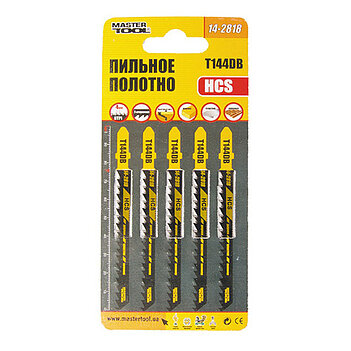 Полотно пиляльне по дереву MASTERTOOL HCS T144DB 100 мм 5 шт. (14-2818)