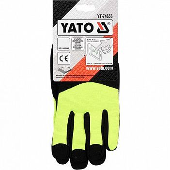 Перчатки Yato укрепленные размер XL / р.10 (YT-74656)