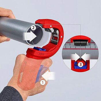 Труборез механический роликовый KNIPEX DP 50 (90 23 02 BK)