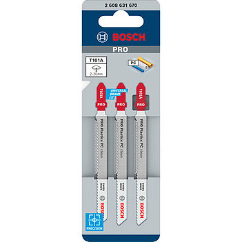 Полотно пильное по пластику Bosch HSS T101A Clean for Polycarbonate 100 мм 3 шт (2608631670)