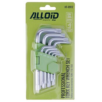 Набор ключей Torx Г-образных Alloid Cr-V 9 шт. (НТ-0912)