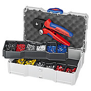 Клещи обжимные KNIPEX 180 мм автоматические с набором коннекторов 1250 шт. (97 90 09)