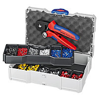 Кліщі обтискні KNIPEX 180 мм автоматичні з набором конекторів 1250 шт. (97 90 09)