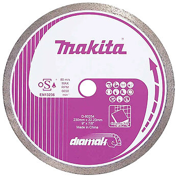 Диск алмазний суцільний Makita DIAMAK 230x2,3х22,23мм 1шт (D-80254)
