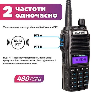 Радіостанція портативна UV-82 Baofeng (086109)