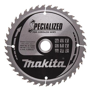 Диск пиляльний по дереву Makita Specialized 165x20 мм (B-32960)