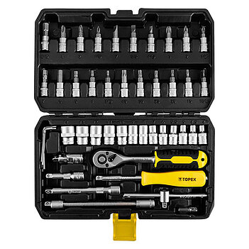 Набор инструмента TOPEX Cr-V 1/4" 46 ед. 6PT (38D640)
