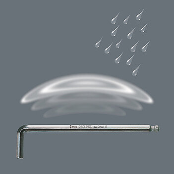 Ключ шестигранный Г-образный с шаром WERA 950 PKL 2 мм хромированный (05022052001)