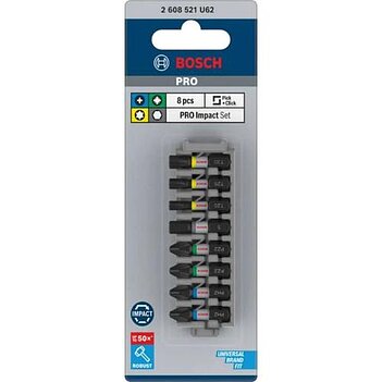 Набор бит ударных Bosch PRO T Impact 1/4" 8 шт. (2608521U62)